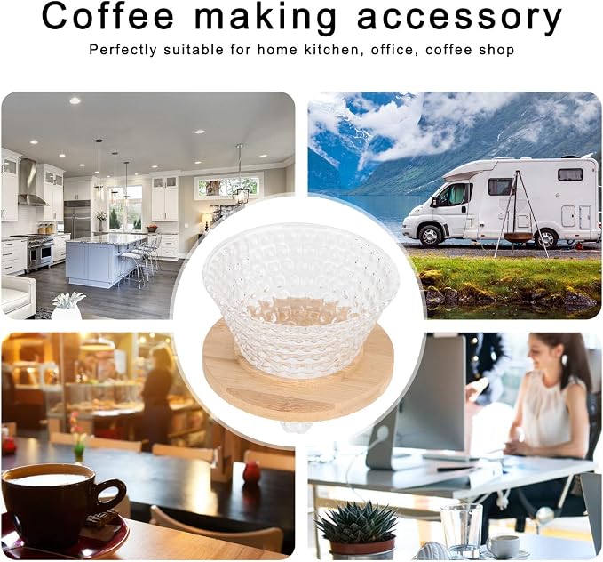 Pour Over Coffee Dripper Coffee Funnel, Coffee Filter Cone Cone Glass Pour Over - Image 4