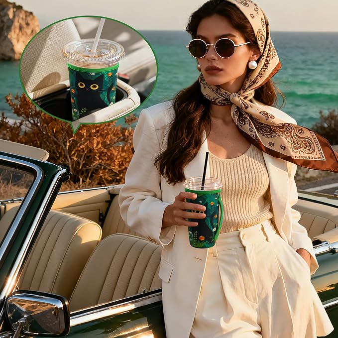 KJQJLY 3 Pack Reusable Iced Coffee Sleeves - Image 6
