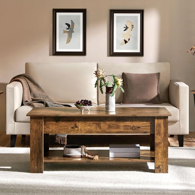 Yaheetech Coffee Table, 47.2in Lift top Coffee Table - Image 2