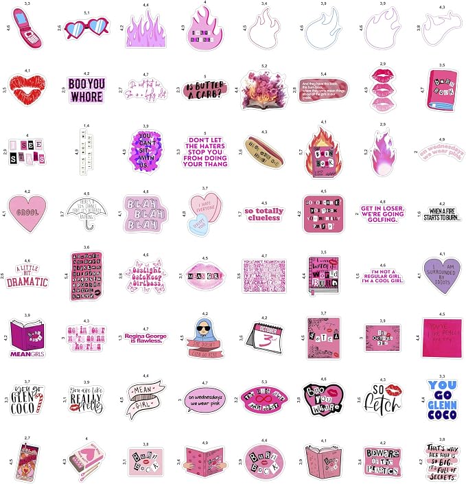 100Pcs Burn Book Stickers for Water Bottle, Laptop - Image 3