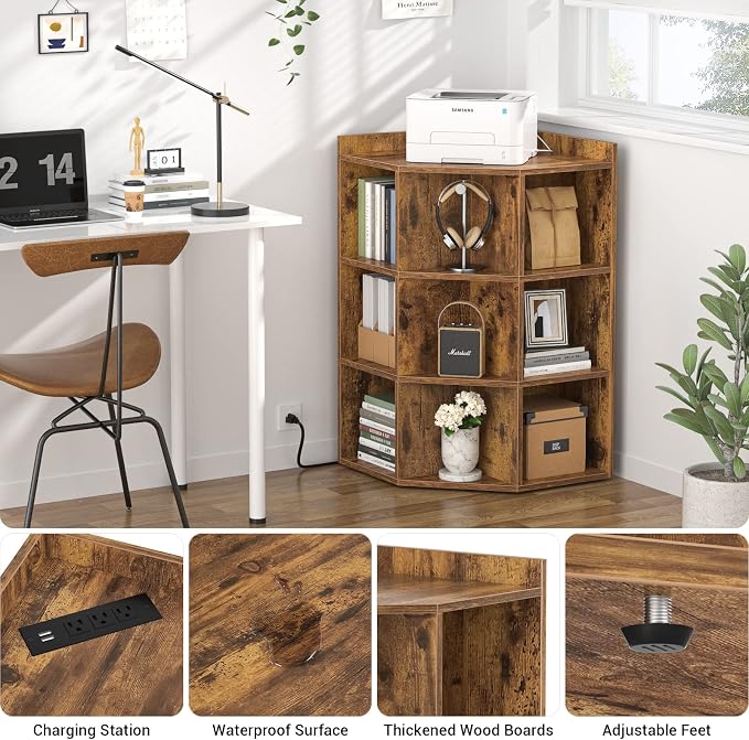 Aheaplus Corner Cabinet, Corner Storage - Image 5