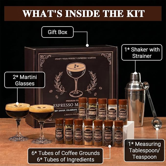 Espresso Martini Kit Gift Set for Women & Men, Complete Cocktail Making Kit - Image 2