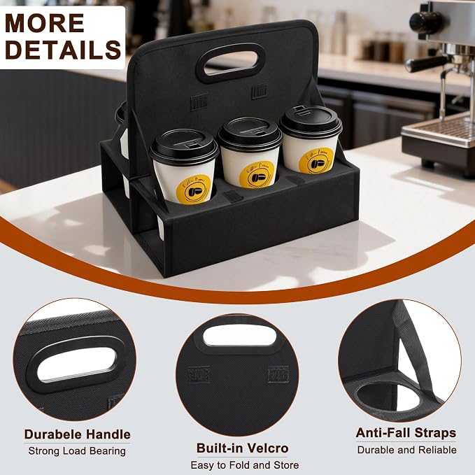 AKAYOK 6-Cup Reusable Foldable Drink Carrier - Image 7