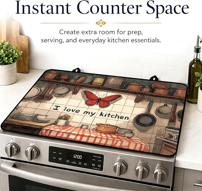 Multi-Design Stove Top Cover for Glass/Electric Stoves, 3-in-1 Counter - Image 7