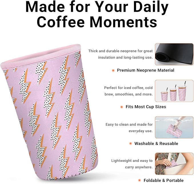 3 Pack Iced Coffee Sleeve Reusable - Image 3