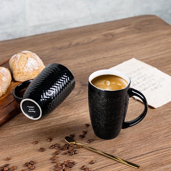 AmorArc Large Coffee Mugs Set of 6, 20oz Ceramic Tall Coffee Mugs Set - Image 5