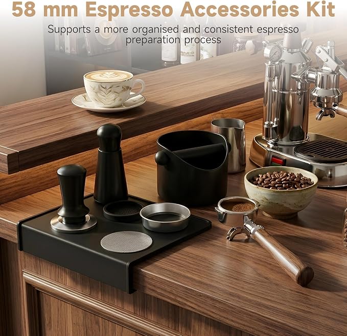 6 PCS Espresso Accessories Kit, 58mm Espresso Tool Kit | Coffee Tamper Set - Image 2
