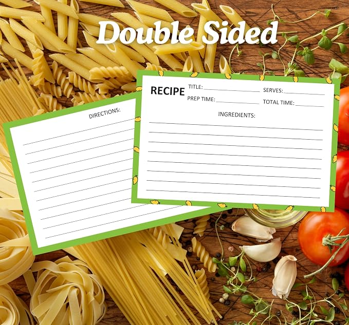 Recipe Cards 75 PCS 4x6inch Double Sided Thick Card Stock Original 5 Fruit - Image 4