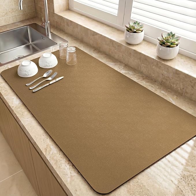 LOPNUR Kitchen Dish Drying Mat, 31.5"x17" Dish Drying Mats by LOPNUR