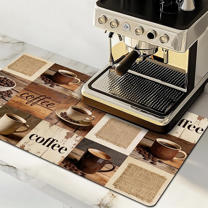 Dish Drying Mat Large Coffee Mat Absorbent Drying Mat by GIVEYOUTHEBEST
