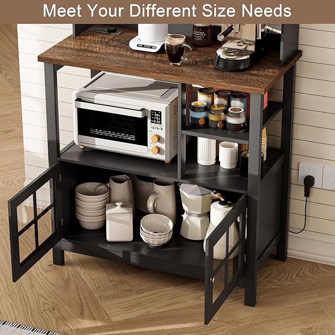 ChooChoo Farmhouse Coffee Bar Cabinet - Image 4