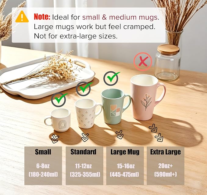 Mug Holder Tree, Acacia Wood Mug Rack - Image 5