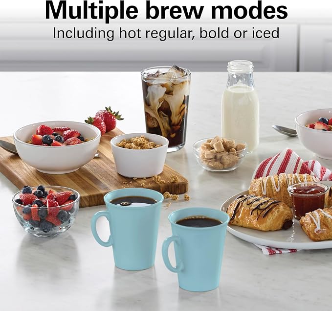 Hamilton Beach 12 Cup Programmable Hot & Iced Coffee Maker, Glass Carafe - Image 3