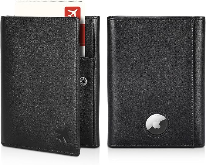 Polare Napa Leather Pilot Wallet Passport Holder RFID Blocking Tri-fold Travel by polareoriginal