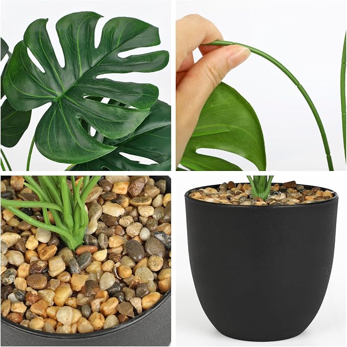 Briful Lush Artificial Monstera Plant - Image 4