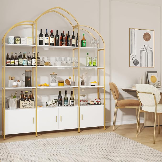 Arched Bookshelves and Bookcases: Triple Wide 5-Tier Large Open Bookshelf - Image 10