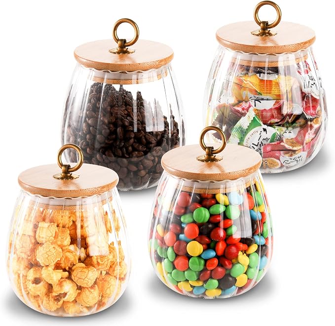 Frcctre 4 Pack 25 FL OZ Glass Storage Jars - Image 9