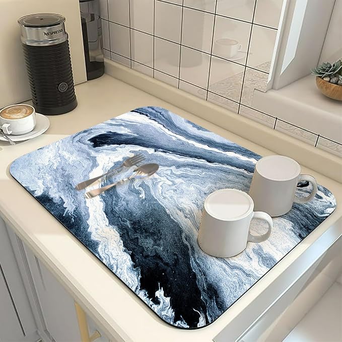 Coffee Bar Mat Rubber Dish Drying Mat - Image 2