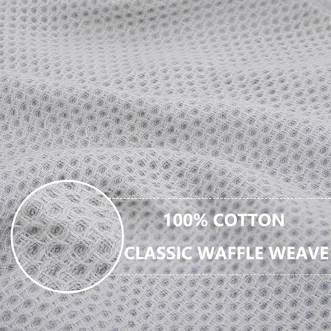 Homaxy 100% Cotton Oversized Waffle Weave Kitchen Dish Towels, Ultra Soft - Image 2