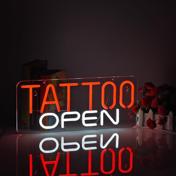 TATTOO OPEN Neon Sign for Wall Décor by Unknown