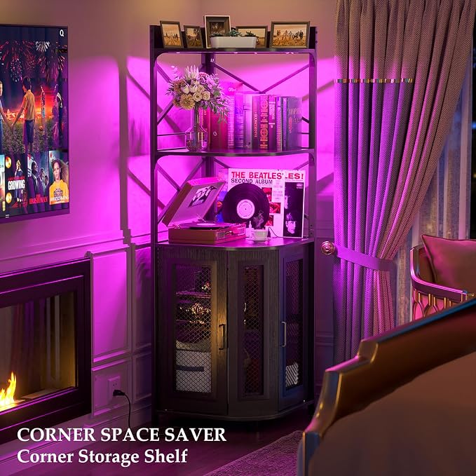 Aheaplus Corner Bar Cabinet - Image 6