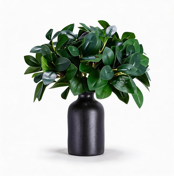 12 Inch Artificial Plant Indoor, Small Fake Plants Eucalyptus Stems by Unknown