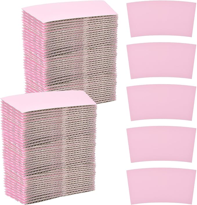 uxcell 100pcs Disposable Coffee Cup Sleeves, Cardboard Cup Sleeves by uxcell