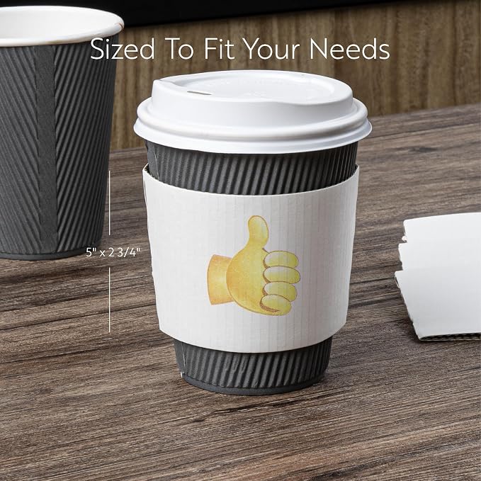 Restaurantware SLEEVES ONLY: Restpresso 5.1 x 2.8 Inch Coffee Cup Sleeves 50 - Image 2