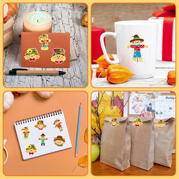 Haooryx Fall Scarecrow Sticker Rolls - Image 5