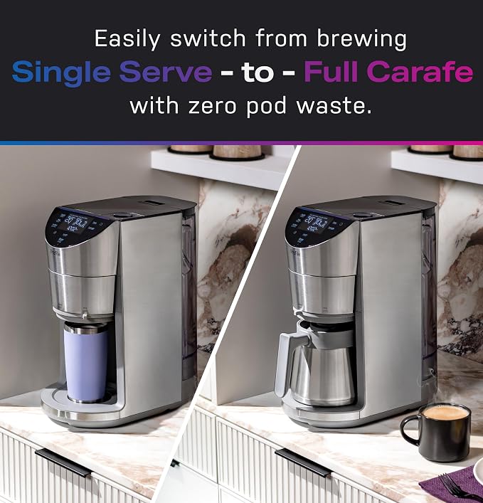 GE Profile Smart Grind & Brew Coffee Maker w/Podless Single Serve, 90oz Water - Image 5