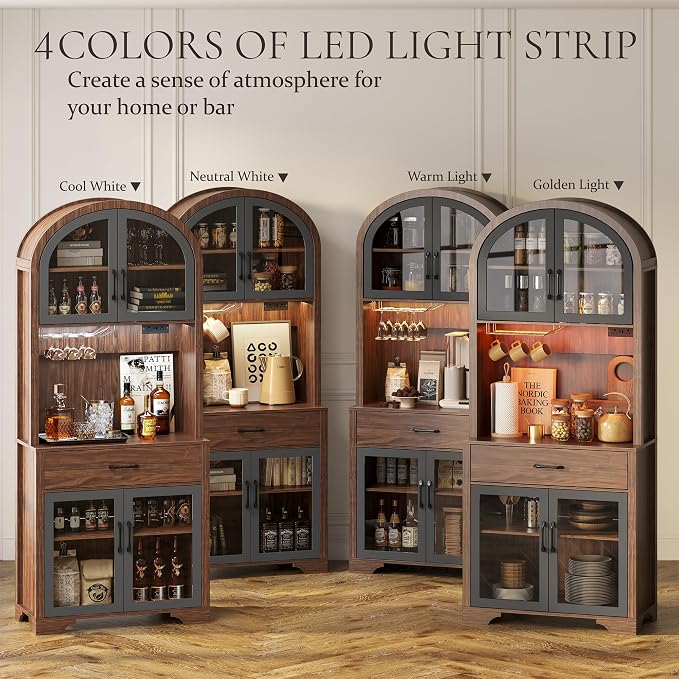 75" Tall Arched Pantry Cabinet - Image 3