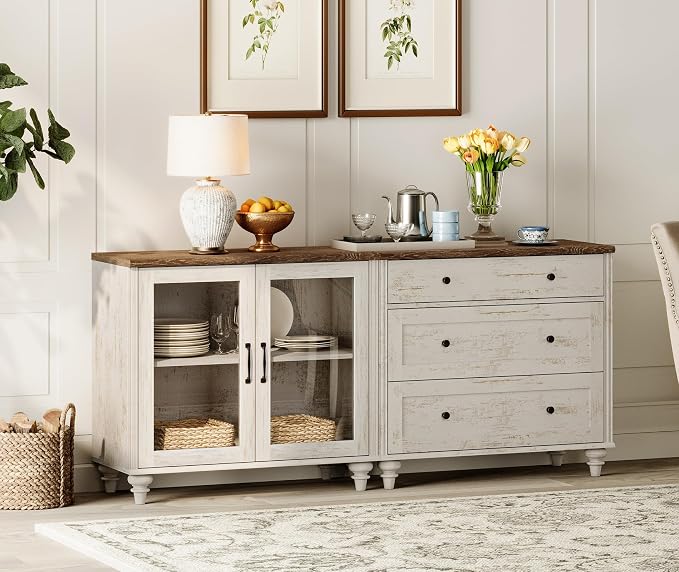 WAMPAT Farmhouse Sideboard Buffet Cabinets - Image 3