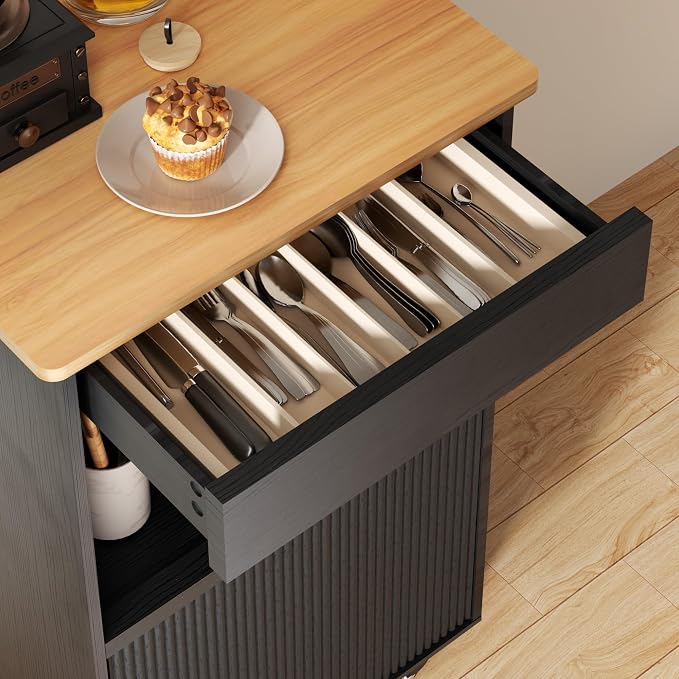 Oransail Kitchen Island Cart, Rolling Kitchen Island on Wheels - Image 4