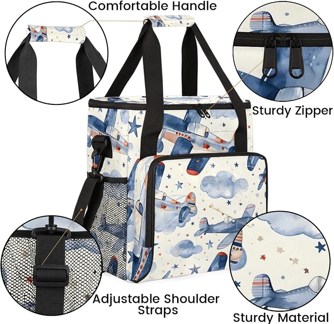 Airplane Aircraft Coffee Maker Carring Bag, Large Insulated Storage Organizer - Image 6
