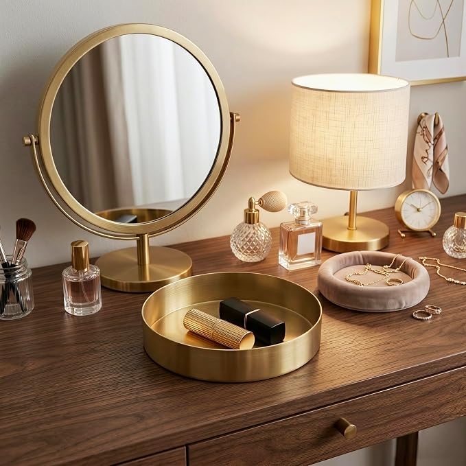 Gold Tray, 5.5 Inch Small Round Gold Serving Tray - Image 3
