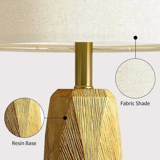 BOBOMOMO 27.5" Gold Table Lamps Set of 2 - Image 3