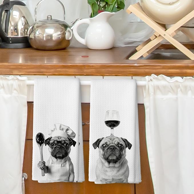 Funny Pug Hand Towels, Pug Gifts - Image 2