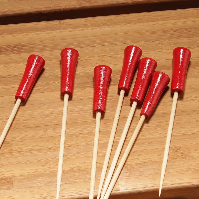 BambooMN Decorative Golf Tee Bamboo Cocktail Sandwich Skewer Picks - Image 2