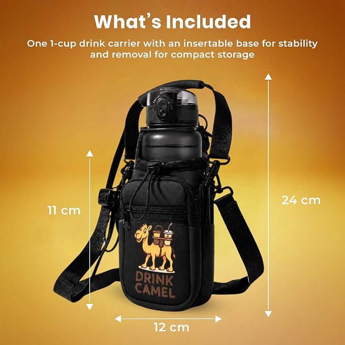 Water Bottle Carrier Bag, 25-32oz Bottle Pouch Holder, Adjustable Shoulder Hand - Image 7