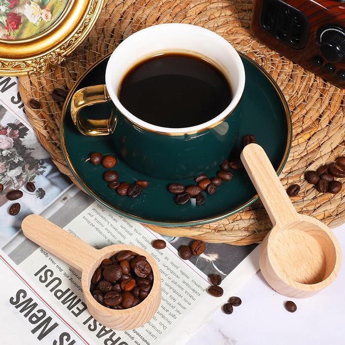 4 PCS Wooden Measuring Spoons Coffee Wooden Scoop - Image 6