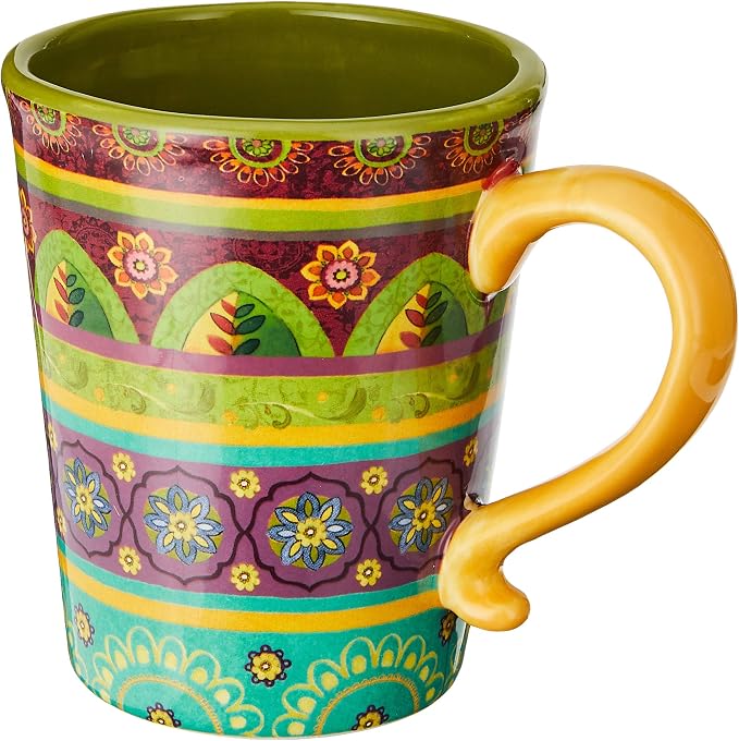 Tunisian Sunset 18 oz. Ceramic Mugs, Microwave & Dishwasher Safe, Eclectic - Image 2