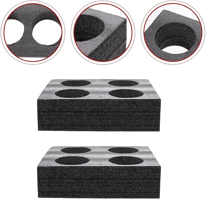 DOITOOL 2PCS Foam Drink Holders Multiple Holes Cup Holder Tray Foam Cup Holder - Image 7