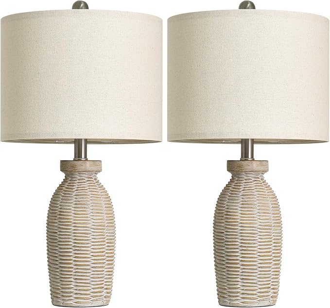 22.75" Table Lamps for Living Room Small Lamps for Bedroom Bedside Lamps Set of - Image 7