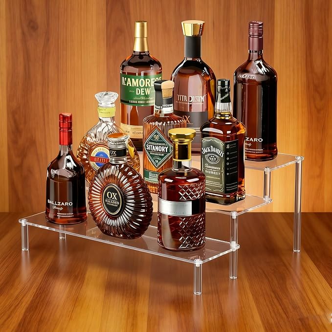 Acrylic 3-Tier Wine Rack Display Shelf, Liquor Bottle Holder and Bar - Image 5