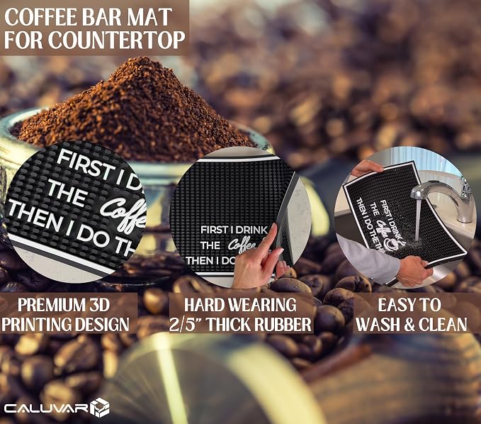 First I Drink the Coffee Then I Do the Things Silicone Station Mat - Image 3