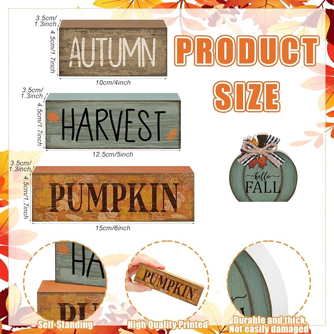 Lineshading 4 Pcs Fall Table Decoration - Image 3