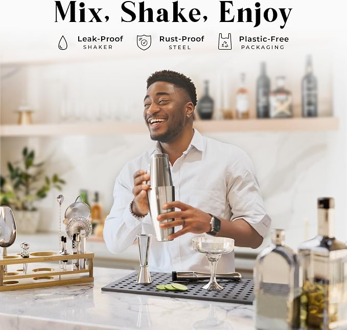 BARE BARREL® Mixology Bartender Kit Bar Set | 16-Piece Cocktail Shaker Set | - Image 3