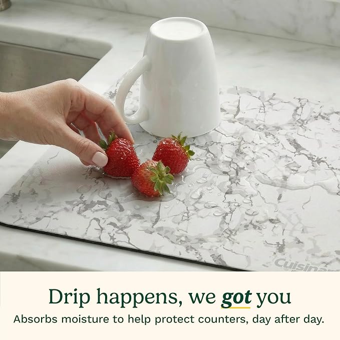 Cuisinart Coffee Mat for Countertop–Quick-Dry Absorbent Coffee Bar Mat for - Image 4