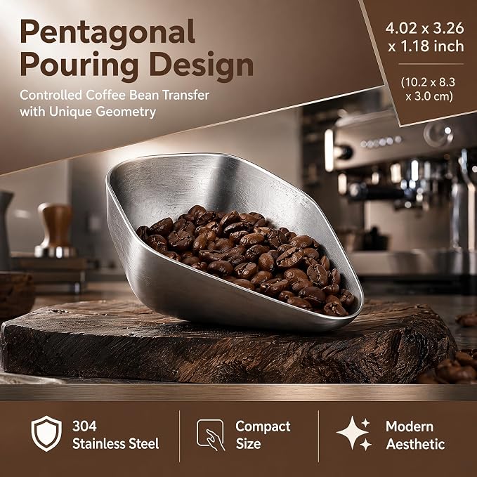 Coffee Bean Dosing Cup Stainless Steel Espresso Measuring Tray - Image 3