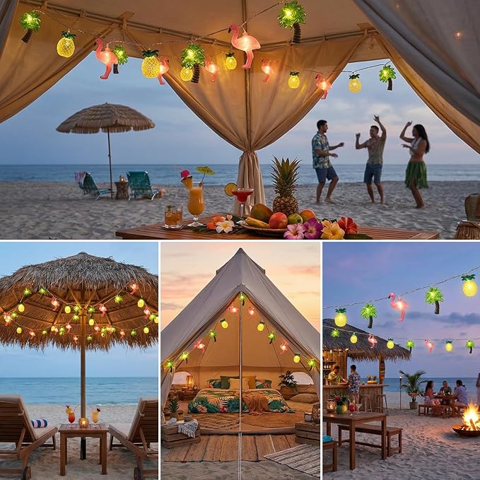 12FT 20LED Summer Hawaiian Themed Party Decorations Lights - Image 9